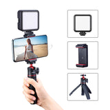 Ulanzi MT-08 Foldable Mini Tripod Mount 1/4&#39;&#39; Tripod Monopod Hand Grip Universal for DSLR Android iPhone Smartphone