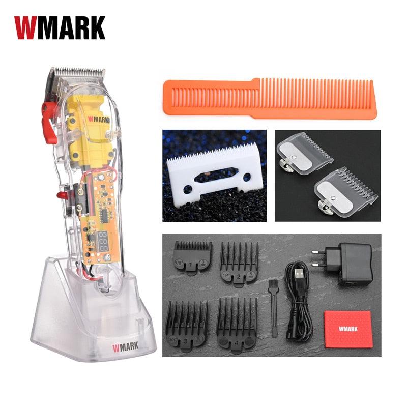 WMARK NG-108 NG-118 Transparent Style Rechargeable Hair clipper Professional Cord &amp; cordless NG-202 Hair Trimmer
