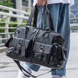 Men Business Travel Handbags High Quality Leather Casual Duffle Bag sac de Traveling Big Office Crossbody Bags For Male XA532ZC