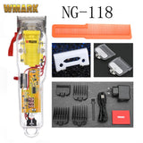 WMARK NG-108 NG-118 Transparent Style Rechargeable Hair clipper Professional Cord &amp; cordless NG-202 Hair Trimmer