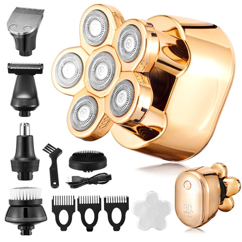 Multi Grooming Kit Digital Display Electric Shaver Hair Trimmer Beard Electric Razor Wet Dry Men Facial &amp; Body Shaving Machine