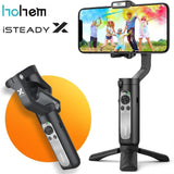 Hohem iSteady X iSteady X2,3-Axis Smartphone Gimbal Stabilizer with Foldable Gimbal for iPhone 13/12 PRO MAX/11, Samsung, Huawei