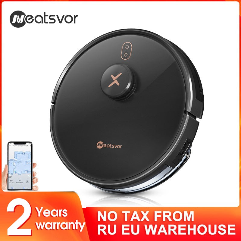 Robot Vacuum Cleaner NEATSVOR X600 Pro Laser Navigation  6000PA Strong Suction Map Management  Sweep Floor and Wipe Floor in One