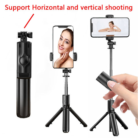 ELECTOP 3 in 1 Wireless Bluetooth Selfie Stick for iphone/Android Foldable Handheld Monopod Shutter Remote Extendable Tripod