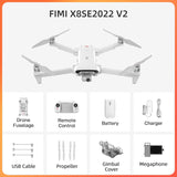FIMI X8SE 2022 V2 Camera Drone 4K professional Quadcopter camera RC Helicopter 10KM FPV 3-axis Gimbal 4K Camera GPS RC Drone New