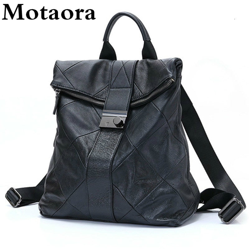 Leather Anti Theft Women Backpack Outdoor Travel Bag Large Capactiy Girl&#39;s Schoolbag Daily Knapsack Mochila Feminina Sac A Dos