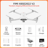 FIMI X8SE 2022 V2 Camera Drone 4K professional Quadcopter camera RC Helicopter 10KM FPV 3-axis Gimbal 4K Camera GPS RC Drone New