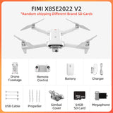 FIMI X8SE 2022 V2 Camera Drone 4K professional Quadcopter camera RC Helicopter 10KM FPV 3-axis Gimbal 4K Camera GPS RC Drone New